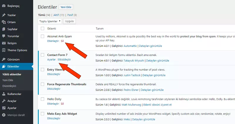 wordpress eklenti kurulumu