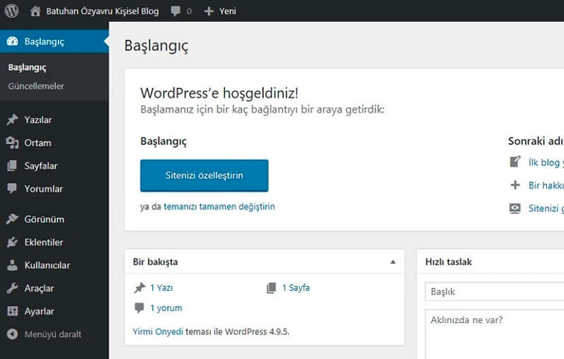 localhostta wordpress kurulumu