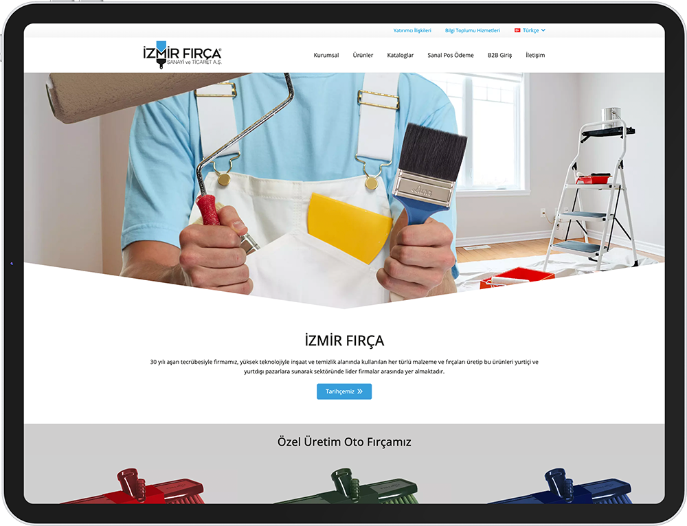 izmir fırça web tasarım çalışması
