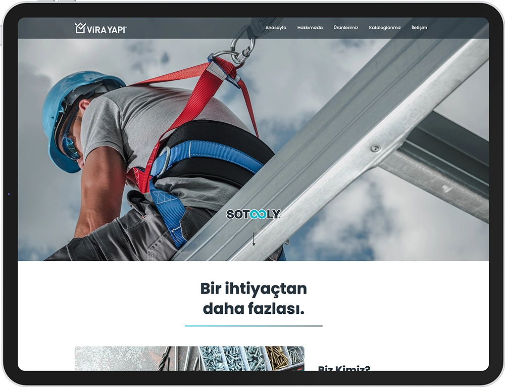 vira yapı kurumsal web tasarım çalışması
