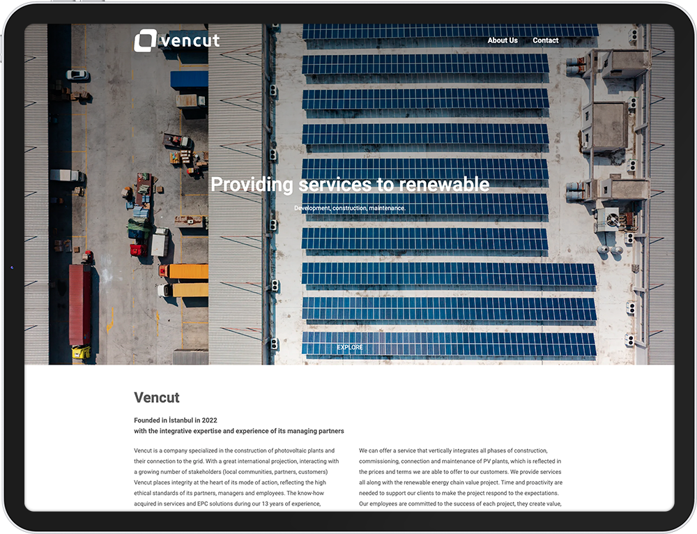 vencut kurumsal web tasarım çalışması