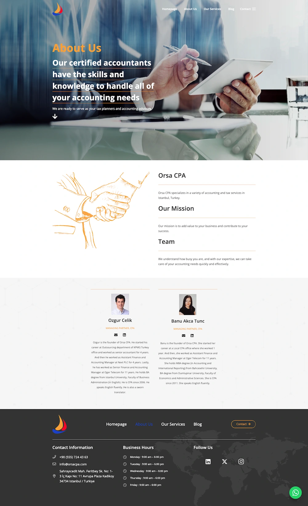 orsa cpa kurumsal web tasarım çalışması