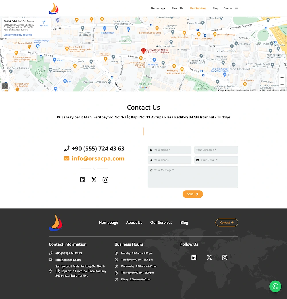 orsa cpa kurumsal web tasarım çalışması