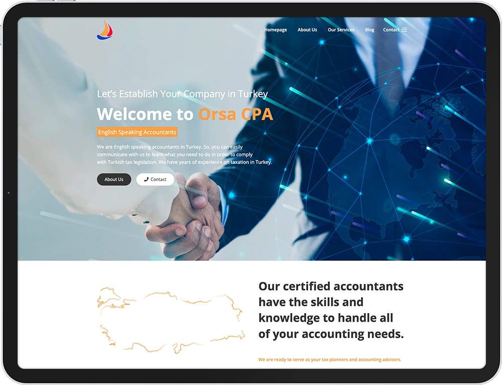 orsa cpa kurumsal web tasarım çalışması