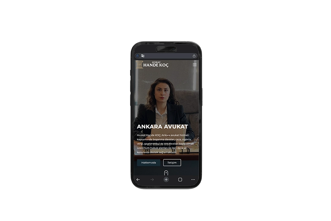 ankara avukat hande koç web tasarım çalışması
